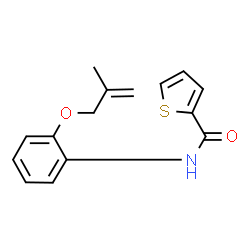 ChemSpider 2D Image | N-{2-[(2-Methyl-2-propen-1-yl)oxy]phenyl}-2-thiophenecarboxamide | C15H15NO2S