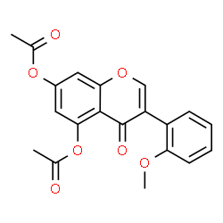 ChemSpider 2D Image | 3-(2-Methoxyphenyl)-4-oxo-4H-chromene-5,7-diyl diacetate | C20H16O7