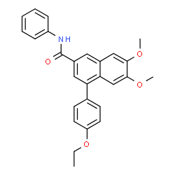 ChemSpider 2D Image | 4-(4-Ethoxyphenyl)-6,7-dimethoxy-N-phenyl-2-naphthamide | C27H25NO4