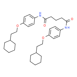 ChemSpider 2D Image | N,N'-Bis[4-(2-cyclohexylethoxy)phenyl]pentanediamide | C33H46N2O4