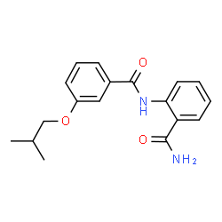 ChemSpider 2D Image | N-(2-Carbamoylphenyl)-3-isobutoxybenzamide | C18H20N2O3