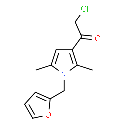 ChemSpider 2D Image | 2-chloro-1-[1-(2-furanylmethyl)-2,5-dimethyl-3-pyrrolyl]ethanone | C13H14ClNO2