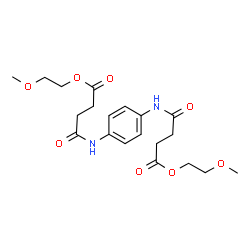 ChemSpider 2D Image | Bis(2-methoxyethyl) 4,4'-(1,4-phenylenediimino)bis(4-oxobutanoate) | C20H28N2O8