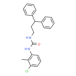 ChemSpider 2D Image | 1-(3-Chloro-2-methylphenyl)-3-(3,3-diphenylpropyl)urea | C23H23ClN2O