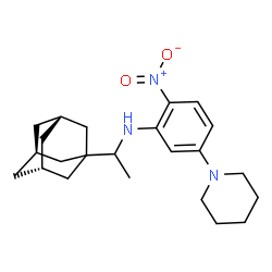 ChemSpider 2D Image | N-{1-[(3s,5s,7s)-Adamantan-1-yl]ethyl}-2-nitro-5-(1-piperidinyl)aniline | C23H33N3O2