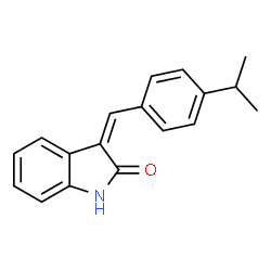 ChemSpider 2D Image | 3-(4-isopropylbenzylidene)indolin-2-one | C18H17NO