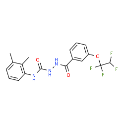 ChemSpider 2D Image | N-(2,3-Dimethylphenyl)-2-[3-(1,1,2,2-tetrafluoroethoxy)benzoyl]hydrazinecarboxamide | C18H17F4N3O3