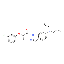 ChemSpider 2D Image | 2-(3-Chlorophenoxy)-N'-{(Z)-[4-(dipropylamino)phenyl]methylene}propanehydrazide | C22H28ClN3O2