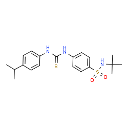 ChemSpider 2D Image | N-tert-Butyl-4-{[(4-isopropylphenyl)carbamothioyl]amino}benzenesulfonamide | C20H27N3O2S2