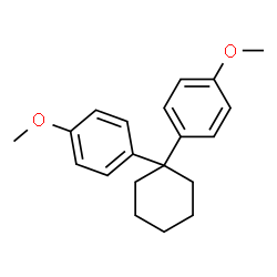 ChemSpider 2D Image | 1,1'-(1,1-Cyclohexanediyl)bis(4-methoxybenzene) | C20H24O2