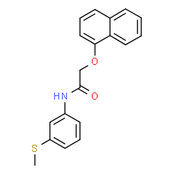 ChemSpider 2D Image | N-[3-(Methylsulfanyl)phenyl]-2-(1-naphthyloxy)acetamide | C19H17NO2S