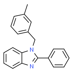 ChemSpider 2D Image | 1-(3-Methylbenzyl)-2-phenyl-1H-benzimidazole | C21H18N2