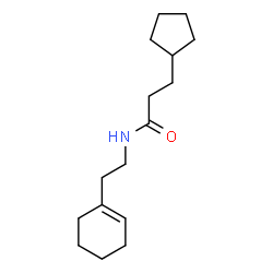 ChemSpider 2D Image | N-[2-(1-Cyclohexen-1-yl)ethyl]-3-cyclopentylpropanamide | C16H27NO