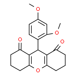 ChemSpider 2D Image | 9-(2,4-Dimethoxyphenyl)-3,4,5,6,7,9-hexahydro-1H-xanthene-1,8(2H)-dione | C21H22O5