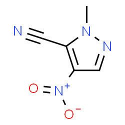 ChemSpider 2D Image | 1-Methyl-4-nitro-1H-pyrazole-5-carbonitrile | C5H4N4O2