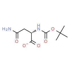 ChemSpider 2D Image | (2S)-4-Amino-2-({[(2-methyl-2-propanyl)oxy]carbonyl}amino)-4-oxobutanoate | C9H15N2O5