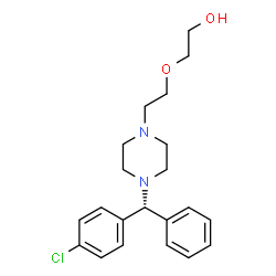 ChemSpider 2D Image | 2-(2-{4-[(S)-(4-Chlorophenyl)(phenyl)methyl]-1-piperazinyl}ethoxy)ethanol | C21H27ClN2O2