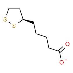 ChemSpider 2D Image | (R)-1,2-Dithiolane-3-pentanoate | C8H13O2S2