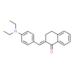 ChemSpider 2D Image | 2-(4-(Diethylamino)benzylidene)-3,4-dihydronaphthalen-1(2H)-one | C21H23NO