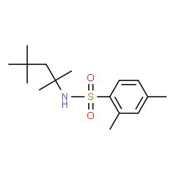 ChemSpider 2D Image | 2,4-Dimethyl-N-(2,4,4-trimethyl-2-pentanyl)benzenesulfonamide | C16H27NO2S