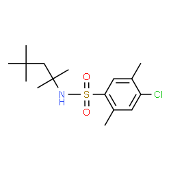 ChemSpider 2D Image | 4-Chloro-2,5-dimethyl-N-(2,4,4-trimethyl-2-pentanyl)benzenesulfonamide | C16H26ClNO2S