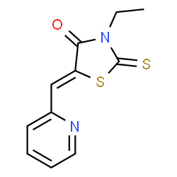 ChemSpider 2D Image | (5Z)-3-Ethyl-5-(2-pyridinylmethylene)-2-thioxo-1,3-thiazolidin-4-one | C11H10N2OS2