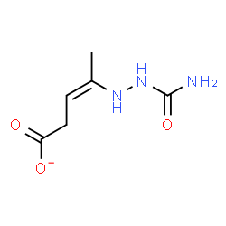 ChemSpider 2D Image | (3Z)-4-(2-Carbamoylhydrazino)-3-pentenoate | C6H10N3O3