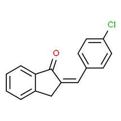 ChemSpider 2D Image | 2-(4-chlorobenzylidene)indan-1-one | C16H11ClO