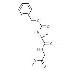 ChemSpider 2D Image | Methyl N-[(benzyloxy)carbonyl]-L-alanylglycinate | C14H18N2O5