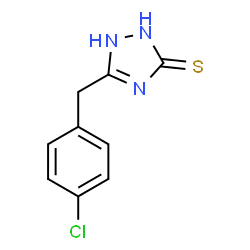 ChemSpider 2D Image | 3-(4-chlorobenzyl)-1,2,4-triazol-5-thiol | C9H8ClN3S
