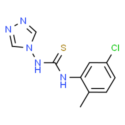 ChemSpider 2D Image | 1-(5-Chloro-2-methylphenyl)-3-(4H-1,2,4-triazol-4-yl)thiourea | C10H10ClN5S