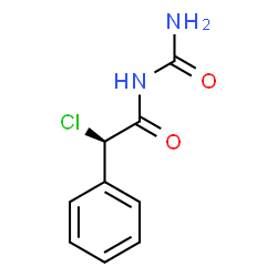 ChemSpider 2D Image | (2R)-N-Carbamoyl-2-chloro-2-phenylacetamide | C9H9ClN2O2