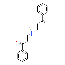 ChemSpider 2D Image | N-Methyl-3-oxo-N-(3-oxo-3-phenylpropyl)-3-phenyl-1-propanaminium | C19H22NO2