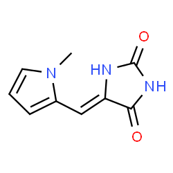 ChemSpider 2D Image | (5Z)-5-[(1-Methyl-1H-pyrrol-2-yl)methylene]-2,4-imidazolidinedione | C9H9N3O2
