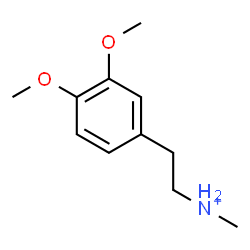 ChemSpider 2D Image | 2-(3,4-Dimethoxyphenyl)-N-methylethanaminium | C11H18NO2