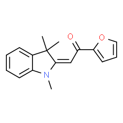 ChemSpider 2D Image | 1-Furan-2-yl-2-(1,3,3-trimethyl-1,3-dihydro-indol-2-ylidene)-ethanone | C17H17NO2