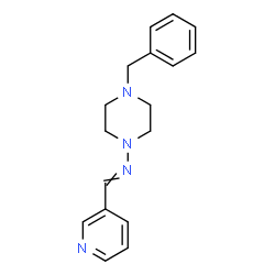 ChemSpider 2D Image | 4-Benzyl-N-(pyridin-3-ylmethylene)piperazin-1-amine | C17H20N4