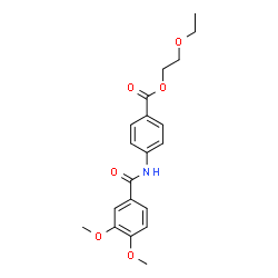 ChemSpider 2D Image | 2-Ethoxyethyl 4-[(3,4-dimethoxybenzoyl)amino]benzoate | C20H23NO6