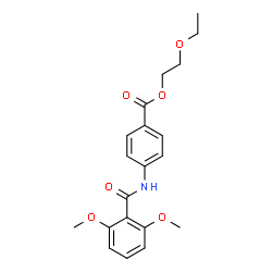 ChemSpider 2D Image | 2-Ethoxyethyl 4-[(2,6-dimethoxybenzoyl)amino]benzoate | C20H23NO6