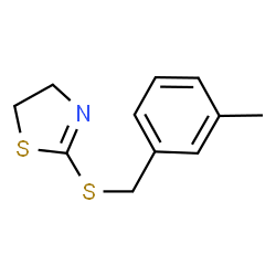 ChemSpider 2D Image | 2-[(3-Methylbenzyl)sulfanyl]-4,5-dihydro-1,3-thiazole | C11H13NS2