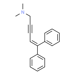 ChemSpider 2D Image | N,N-Dimethyl-5,5-diphenyl-4-penten-2-yn-1-amine | C19H19N