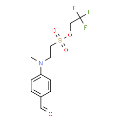 ChemSpider 2D Image | 2,2,2-Trifluoroethyl 2-[(4-formylphenyl)(methyl)amino]ethanesulfonate | C12H14F3NO4S