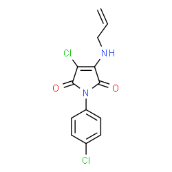 ChemSpider 2D Image | 3-(Allylamino)-4-chloro-1-(4-chlorophenyl)-1H-pyrrole-2,5-dione | C13H10Cl2N2O2