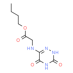 ChemSpider 2D Image | butyl 2-[(3,5-dihydroxy-1,2,4-triazin-6-yl)amino]acetate | C9H14N4O4