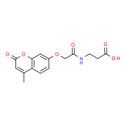 ChemSpider 2D Image | N-{[(4-Methyl-2-oxo-2H-chromen-7-yl)oxy]acetyl}-beta-alanine | C15H15NO6