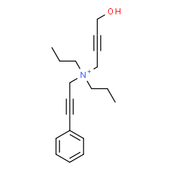 ChemSpider 2D Image | 4-Hydroxy-N-(3-phenyl-2-propyn-1-yl)-N,N-dipropyl-2-butyn-1-aminium | C19H26NO