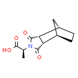 ChemSpider 2D Image | (2S)-2-[(1R,2S,6R,7S)-3,5-Dioxo-4-azatricyclo[5.2.1.0~2,6~]dec-4-yl]propanoic acid | C12H15NO4