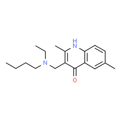 ChemSpider 2D Image | 3-{[Butyl(ethyl)amino]methyl}-2,6-dimethylquinolin-4-ol | C18H26N2O