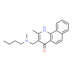 ChemSpider 2D Image | 3-{[Butyl(methyl)amino]methyl}-2-methylbenzo[h]quinolin-4(1H)-one | C20H24N2O