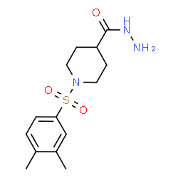 ChemSpider 2D Image | 1-(3,4-dimethylbenzenesulfonyl)piperidine-4-carbohydrazide | C14H21N3O3S
